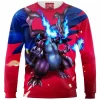Pokemon Zip Sweatshirt, Anime Zip Sweatshirt, Charizard Zip Sweatshirt, Mega Charizard X Zip Sweatshirt