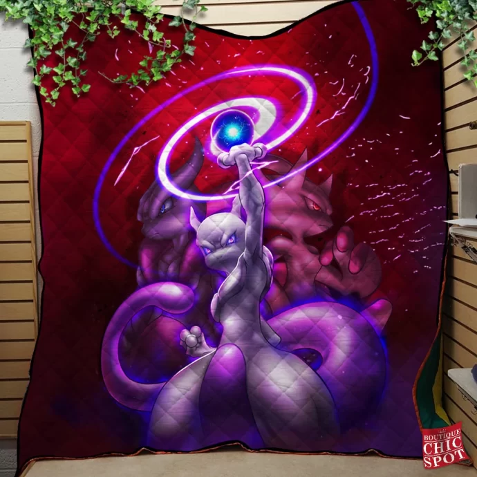 Mewtwo Quilt Blanket