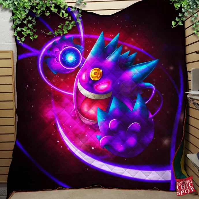 Mega Gengar Quilt Blanket