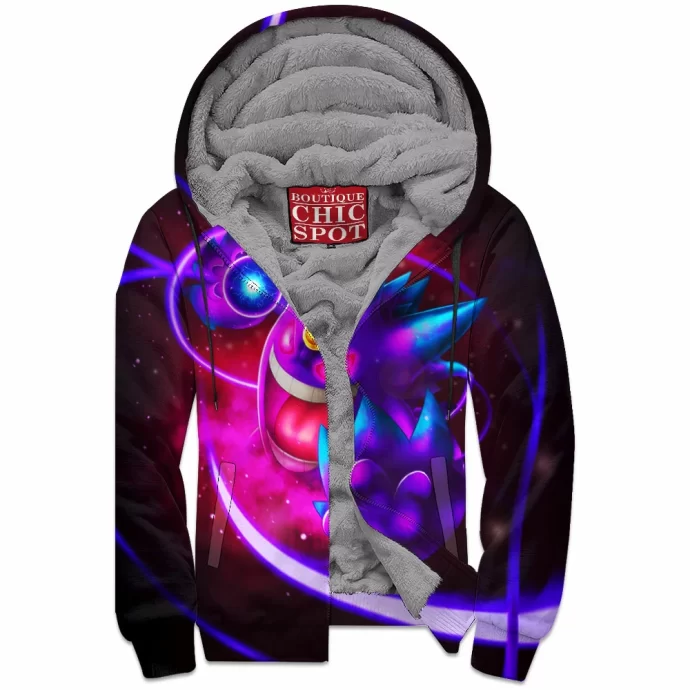 Mega Gengar Zip Fleece Hoodie