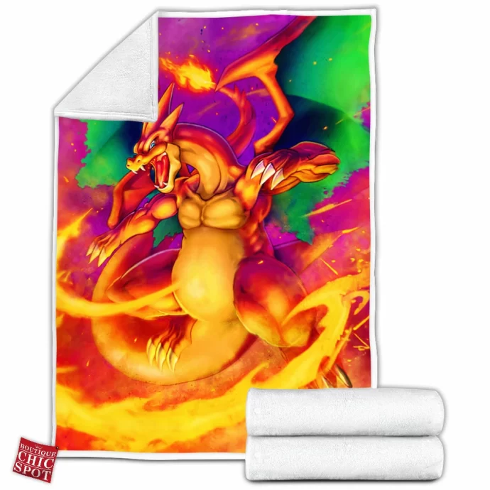 Mega Charizard Fleece Blanket