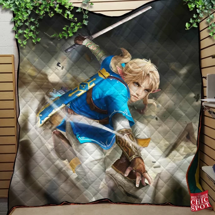 Breath Of The Wild Link Zelda Quilt Blanket