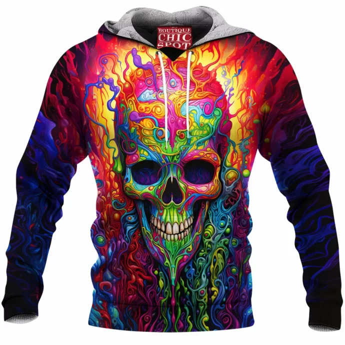 Colorful Skull Fleece Hoodie