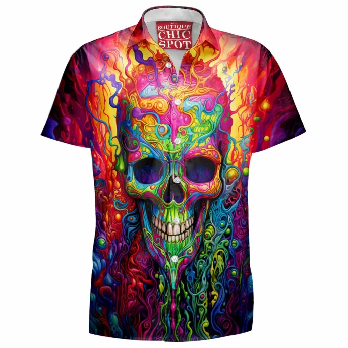 Colorful Skull Hawaiian Shirt