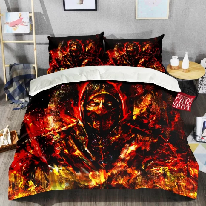 Scorpion Mortal Kombat Bedding Set