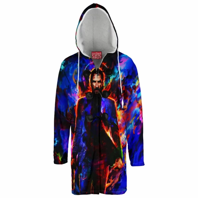 John Wick Keanu Reeves Hooded Cloak Coat