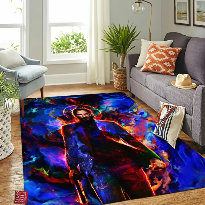 John Wick Keanu Reeves Rectangle Rug