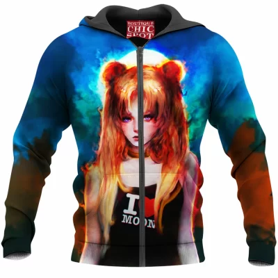 Anime Zip-Hoodie, Sailor Moon Zip-Hoodie