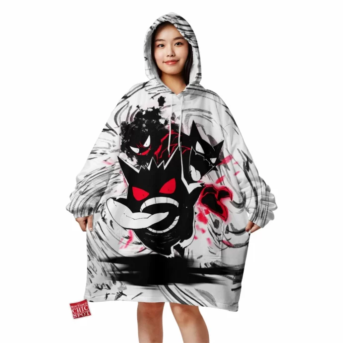 Gastly Evolution Line Blanket Hoodie