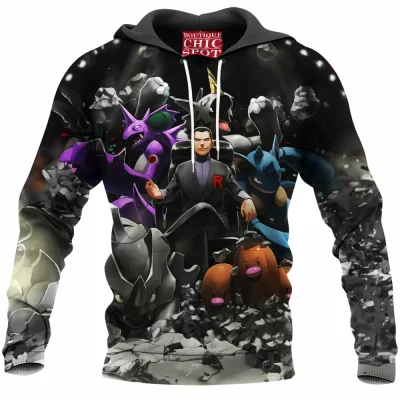 Anime Hoodie, Pokemon Hoodie, Team Rocket Hoodie