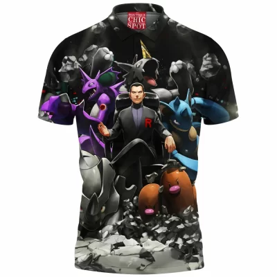 Anime Polo Shirt, Pokemon Polo Shirt, Team Rocket Polo Shirt