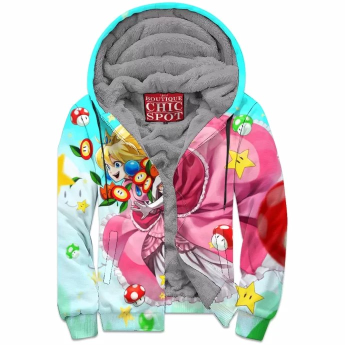 Princess Peach Zip Fleece Hoodie