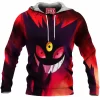 Anime Fleece-Hoodie, Gengar Fleece-Hoodie, Pokemon Fleece-Hoodie