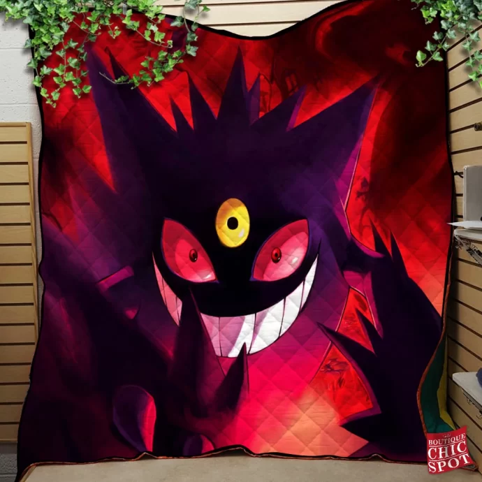 Mega Gengar Quilt Blanket