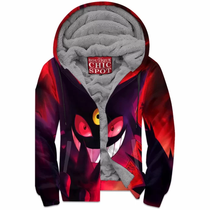 Mega Gengar Zip Fleece Hoodie