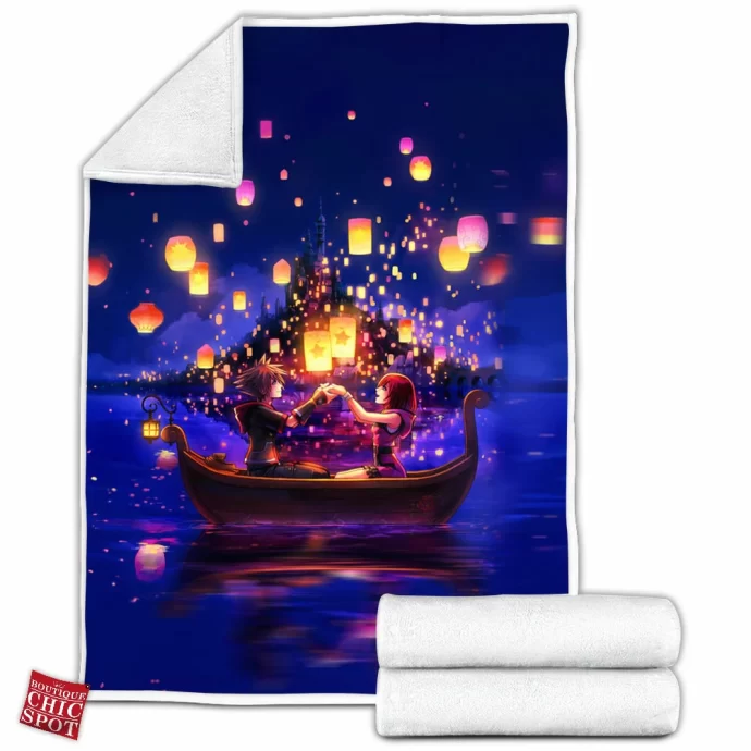 Sora And Kairi Fleece Blanket