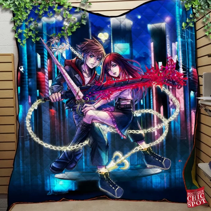 Sora And Kairi Quilt Blanket