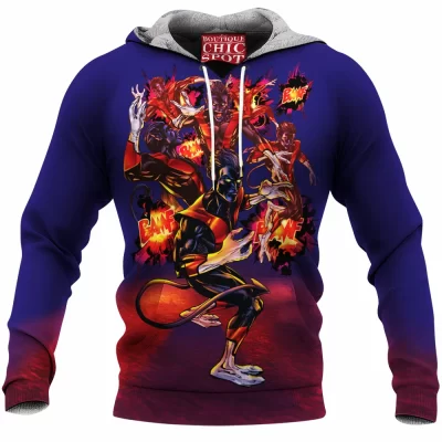 Comic Fleece-Hoodie, Nightcrawler Fleece-Hoodie, X-men Fleece-Hoodie