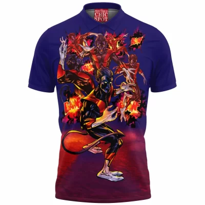 Comic Polo Shirt, Nightcrawler Polo Shirt, X-men Polo Shirt