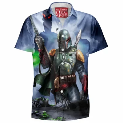 Boba Fett Hawaiian-Shirt, Sci-Fi Hawaiian-Shirt, Star Wars Hawaiian-Shirt
