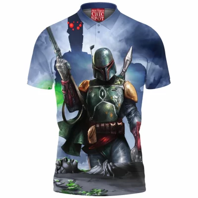 Boba Fett Polo Shirt, Sci-Fi Polo Shirt, Star Wars Polo Shirt