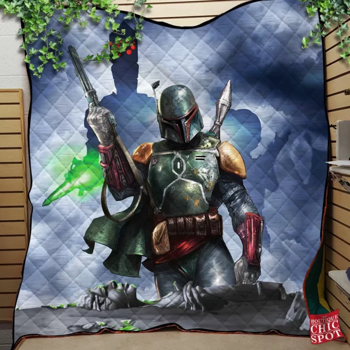 Boba Fett And The Bounty Hunters Quilt Blanket