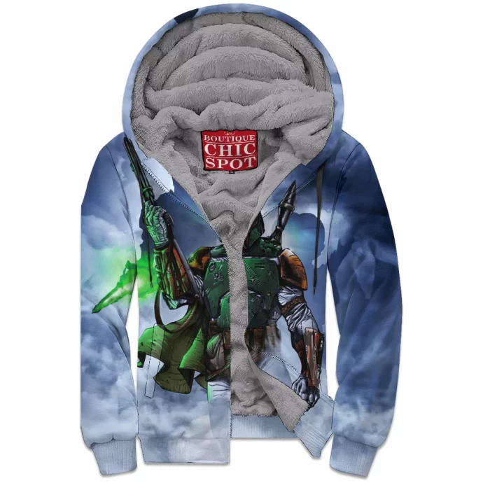 Boba Fett And The Bounty Hunters Zip Fleece Hoodie