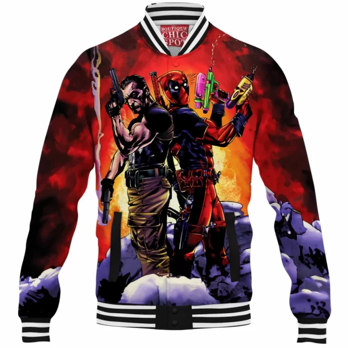 Punisher And Deadpool Baseball Jacket