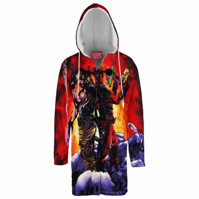 Punisher And Deadpool Hooded Cloak Coat