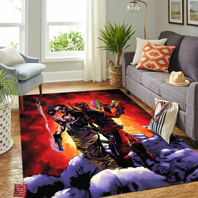 Punisher And Deadpool Rectangle Rug