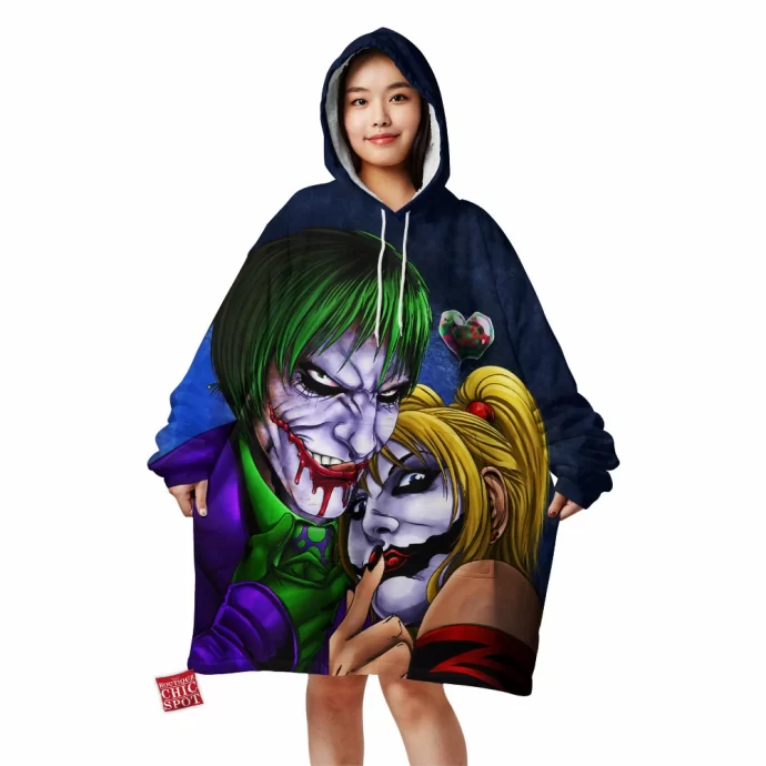 Joker And Harley Blanket Hoodie