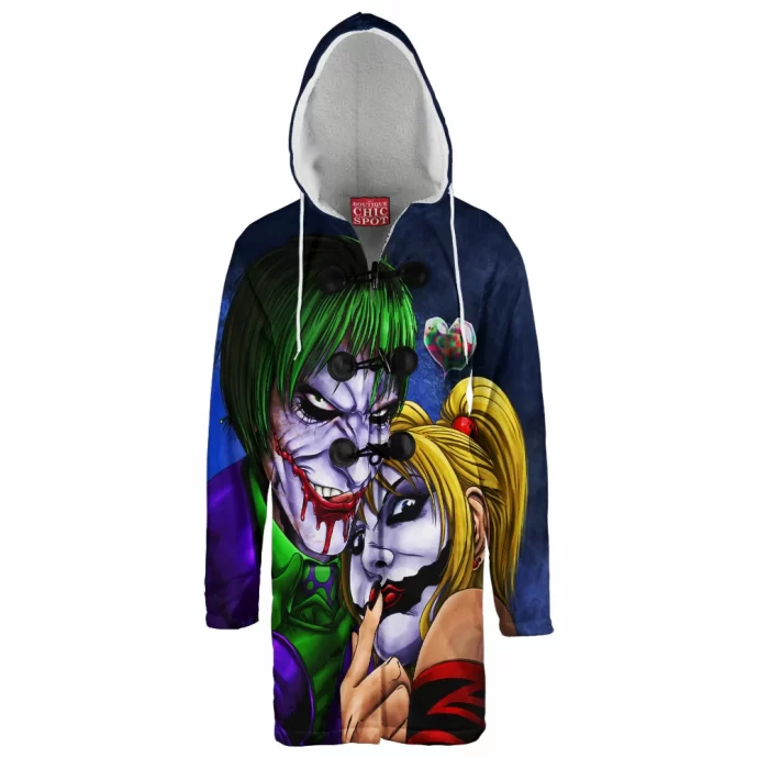 Joker And Harley Hooded Cloak Coat