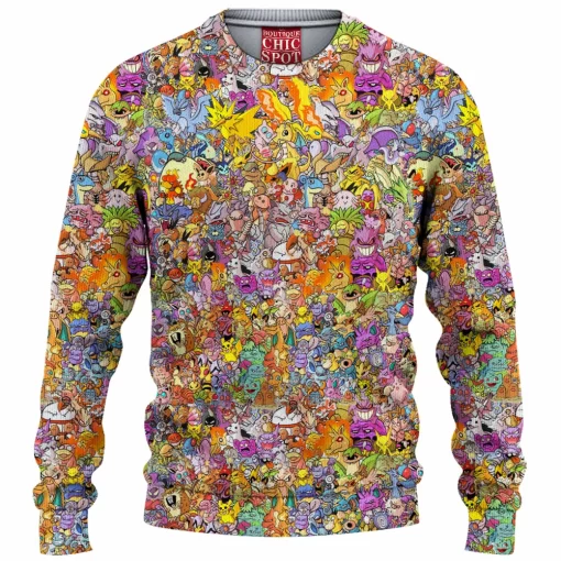 All Kanto Pokemon Knitted Sweater