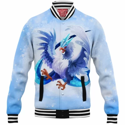 Anime Baseball-Jacket, Articuno Baseball-Jacket, Pokemon Baseball-Jacket