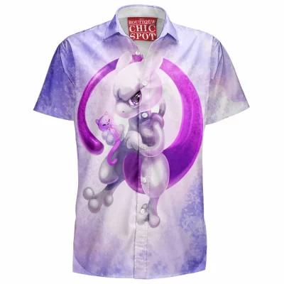Anime Hawaiian-Shirt, Mewtwo Hawaiian-Shirt, Pokemon Hawaiian-Shirt