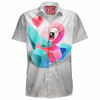 Anime Hawaiian-Shirt, Porygon Hawaiian-Shirt, Pokemon Hawaiian-Shirt