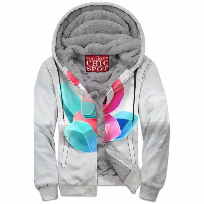 Anime Zip-Fleece-Hoodie, Porygon Zip-Fleece-Hoodie, Pokemon Zip-Fleece-Hoodie