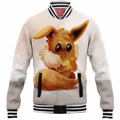 Anime Baseball-Jacket, Eevee Baseball-Jacket, Pokemon Baseball-Jacket