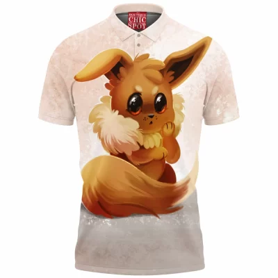 Anime Polo Shirt, Eevee Polo Shirt, Pokemon Polo Shirt
