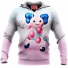 Anime Fleece-Hoodie, Mr Mime Fleece-Hoodie, Pokemon Fleece-Hoodie