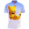 Anime Polo Shirt, Abra Polo Shirt, Pokemon Polo Shirt