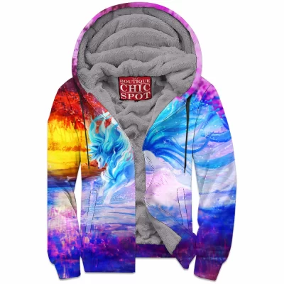 Ninetales Zip-Fleece-Hoodie