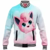 Anime Baseball-Jacket, Jigglypuff Baseball-Jacket, Pokemon Baseball-Jacket