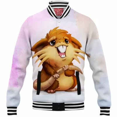 Anime Baseball-Jacket, Pokemon Baseball-Jacket, Raticate Baseball-Jacket