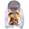 Anime Zip-Fleece-Hoodie, Pokemon Zip-Fleece-Hoodie, Raticate Zip-Fleece-Hoodie