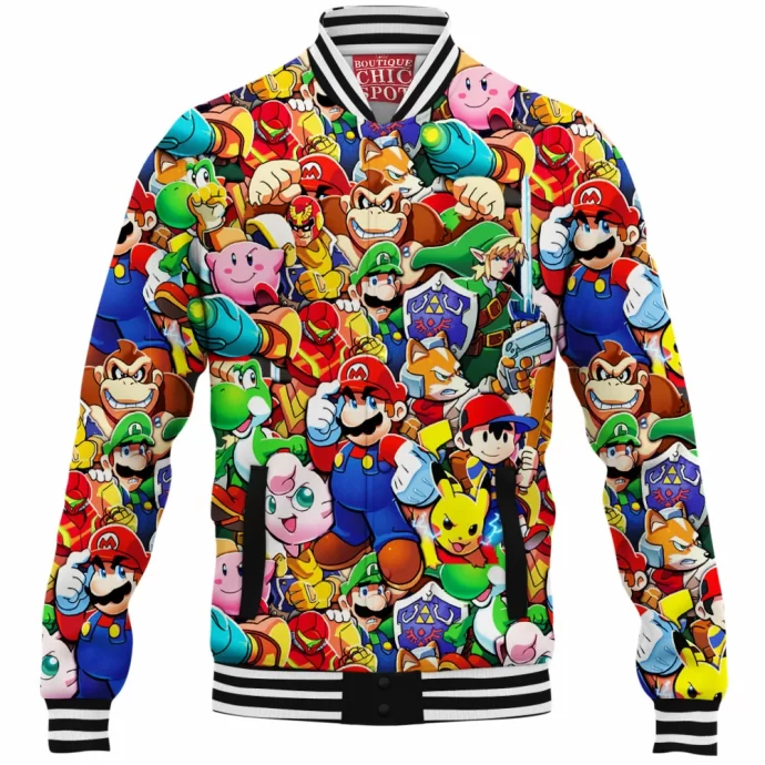 Smash Bros Baseball Jacket