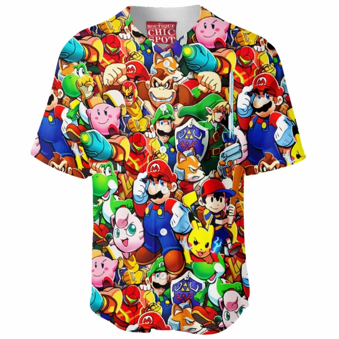 Smash Bros Baseball Jersey