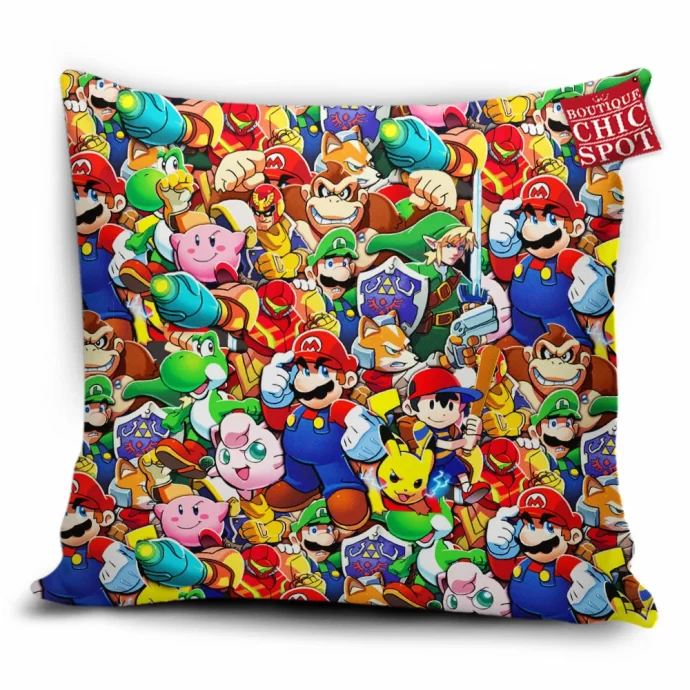 Smash Bros Pillow Cover