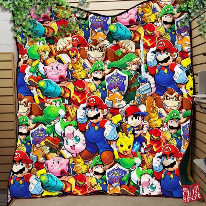 Smash Bros Quilt Blanket