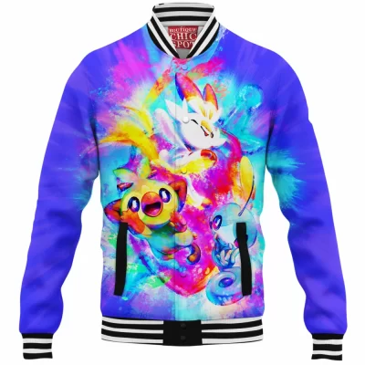 Anime Baseball-Jacket, Pokemon Baseball-Jacket, Pokemon Sword And Shield Baseball-Jacket